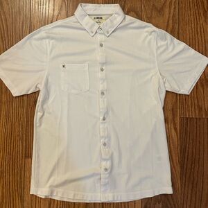 Linksoul White Button-Down Golf Polo - Men’s L